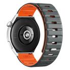 22mm Universal Magnetic Silicone Watch Band(Grey Orange) - 2