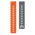 22mm Universal Magnetic Silicone Watch Band(Grey Orange) - 3