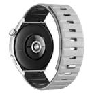 22mm Universal Magnetic Silicone Watch Band(Light Grey Black) - 2
