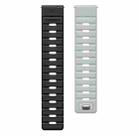 22mm Universal Magnetic Silicone Watch Band(Light Grey Black) - 3