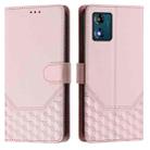 For Motorola Moto E13 2023 4G Honeycomb Embossing RFID Leather Phone Case(Pink) - 2