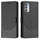 For Motorola Moto G 5G 2022 Honeycomb Embossing RFID Leather Phone Case(Black) - 2