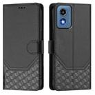 For Motorola Moto G Play 5G 2024 Oversea Honeycomb Embossing RFID Leather Phone Case(Black) - 2