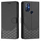 For Motorola Moto G Play 2022 Honeycomb Embossing RFID Leather Phone Case(Black) - 2