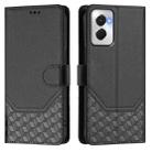 For Motorola Moto G Power 5G 2024 Honeycomb Embossing RFID Leather Phone Case(Black) - 2