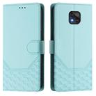 For Motorola Moto G Power 2021 Honeycomb Embossing RFID Leather Phone Case(Mint Green) - 2