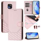 For Motorola Moto G Power 2021 Honeycomb Embossing RFID Leather Phone Case(Pink) - 1