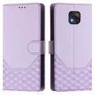 For Motorola Moto G Power 2021 Honeycomb Embossing RFID Leather Phone Case(Light Purple) - 2