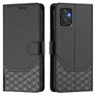 For Motorola Moto G Power 2023 5G Honeycomb Embossing RFID Leather Phone Case(Black) - 2