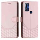 For Motorola Moto G Pure 2021/ G Play 2023 Honeycomb Embossing RFID Leather Phone Case(Pink) - 2