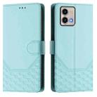 For Motorola Moto G Stylus 5G 2023 Honeycomb Embossing RFID Leather Phone Case(Mint Green) - 2