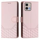 For Motorola Moto G Stylus 5G 2023 Honeycomb Embossing RFID Leather Phone Case(Pink) - 2