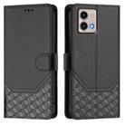 For Motorola Moto G Stylus 5G 2023 Honeycomb Embossing RFID Leather Phone Case(Black) - 2