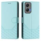 For Motorola Moto G Stylus 5G 2024 Honeycomb Embossing RFID Leather Phone Case(Mint Green) - 2