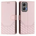 For Motorola Moto G Stylus 5G 2024 Honeycomb Embossing RFID Leather Phone Case(Pink) - 2