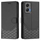 For Motorola Moto G Stylus 5G 2024 Honeycomb Embossing RFID Leather Phone Case(Black) - 2