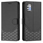 For Motorola Moto G Stylus 2021 4G Honeycomb Embossing RFID Leather Phone Case(Black) - 2