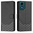 For Motorola Moto G24 4G / G04 4G Oversea Honeycomb Embossing RFID Leather Phone Case(Black) - 2