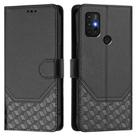 For Motorola Moto G30 / G20 / G10 Honeycomb Embossing RFID Leather Phone Case(Black) - 2