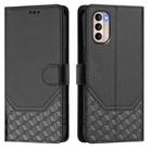 For Motorola Moto G31 4G Global / G41 4G Honeycomb Embossing RFID Leather Phone Case(Black) - 2