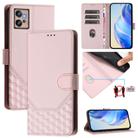 For Motorola Moto G32 Honeycomb Embossing RFID Leather Phone Case(Pink) - 1