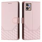 For Motorola Moto G32 Honeycomb Embossing RFID Leather Phone Case(Pink) - 2