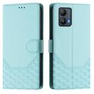 For Motorola Moto G53 5G / G13 4G / G23 4G Honeycomb Embossing RFID Leather Phone Case(Mint Green) - 2