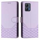 For Motorola Moto G53 5G / G13 4G / G23 4G Honeycomb Embossing RFID Leather Phone Case(Light Purple) - 2