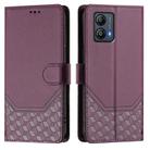 For Motorola Moto G53 5G / G13 4G / G23 4G Honeycomb Embossing RFID Leather Phone Case(Violet) - 2