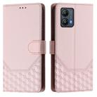 For Motorola Moto G53y 5G / G53j 5G Honeycomb Embossing RFID Leather Phone Case(Pink) - 2