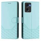 For Motorola Moto G05 Honeycomb Embossing RFID Leather Phone Case(Mint Green) - 2