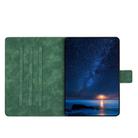 For iPad Air 11 2024 Embossed Couple Cat Smart Tablet Leather Case(Green) - 3