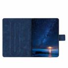 For iPad mini 2024 / mini 6 Embossed Couple Cat Smart Tablet Leather Case(Blue) - 3