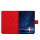 For iPad mini 5 / 4 / 3 / 2 / 1 Embossed Couple Cat Smart Tablet Leather Case(Red) - 3