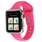 For Apple Watch 5 & 4 44mm / 3 & 2 & 1 42mm Thin Silicone Double Buckle Watch Band(Pink) - 1