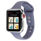 For Apple Watch 5 & 4 44mm / 3 & 2 & 1 42mm Thin Silicone Double Buckle Watch Band(Lavender Grey) - 1