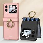 For Huawei nova Flip GKK Integrated Magnetic Hinged Flip Case with Ring Holder(Pink) - 2