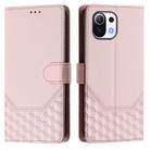 For Xiaomi Mi 11 Lite / Mi 11 Lite 5G NE Honeycomb Embossing RFID Leather Phone Case(Pink) - 2