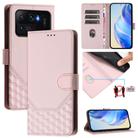 For Xiaomi Mi 11 Ultra Honeycomb Embossing RFID Leather Phone Case(Pink) - 1