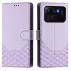 For Xiaomi Mi 11 Ultra Honeycomb Embossing RFID Leather Phone Case(Light Purple) - 2