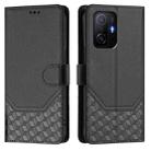 For Xiaomi 11T / 11T Pro Honeycomb Embossing RFID Leather Phone Case(Black) - 2