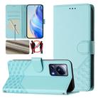 For Xiaomi 13 Lite 5G / Civi 2 Honeycomb Embossing RFID Leather Phone Case(Mint Green) - 1