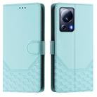 For Xiaomi 13 Lite 5G / Civi 2 Honeycomb Embossing RFID Leather Phone Case(Mint Green) - 2