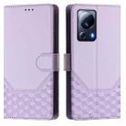 For Xiaomi 13 Lite 5G / Civi 2 Honeycomb Embossing RFID Leather Phone Case(Light Purple) - 2
