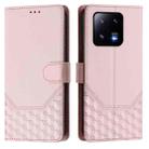 For Xiaomi 13 Pro 5G Honeycomb Embossing RFID Leather Phone Case(Pink) - 2