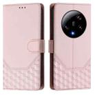 For Xiaomi 13 Ultra Honeycomb Embossing RFID Leather Phone Case(Pink) - 2