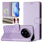 For Xiaomi 13 Ultra Honeycomb Embossing RFID Leather Phone Case(Light Purple) - 1