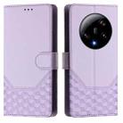 For Xiaomi 13 Ultra Honeycomb Embossing RFID Leather Phone Case(Light Purple) - 2