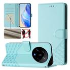 For Xiaomi 14 Ultra 5G Honeycomb Embossing RFID Leather Phone Case(Mint Green) - 1