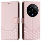 For Xiaomi 14 Ultra 5G Honeycomb Embossing RFID Leather Phone Case(Pink) - 2